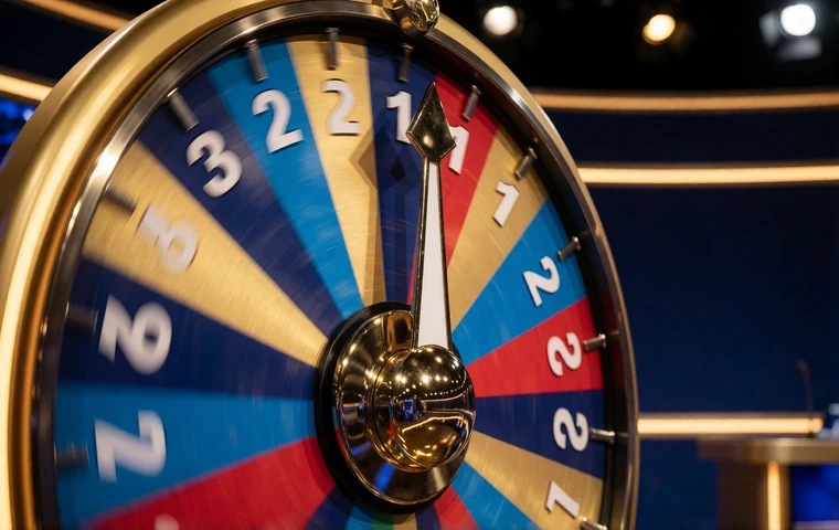 Multiplikator-Rad eines Live-Game-Shows im Studiolicht als Beispiel f&uuml;r Crazy Time Live Casino
